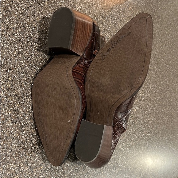 Sam Edelman Dark Brown Crocodile Western Windsor Boots Size 8 - Picture 2 of 10